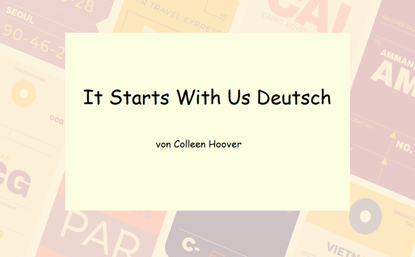 it starts with us Deutsch
